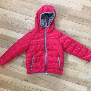Red Eddie Bauer Kids hooded Puff Jacket